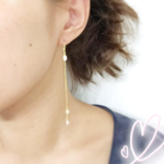 （再販）淡水パールのロングピアス