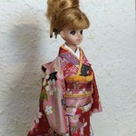 27cmドール着物　緋の里