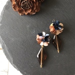 ✳︎ベイクドカラー♡スモーキーな大人スパンコールピアス／イヤリング✳︎