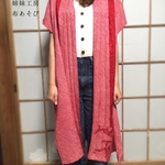 着物のロングジレ/着物リメイク