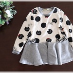 【110size】ペプラムTシャツ☆ネコ