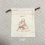 手描き巾着袋