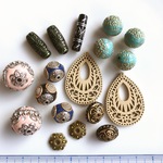*1点限定* /ビーズ アソート/ ハンドメイド パーツ ビーズ アクリル 素材 ピアス イヤリング ウッドビーズ アジアン