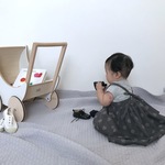 アナベル刺繍のribonワンピース チャコールグレー