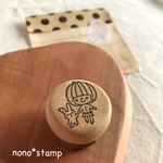 消しゴムはんこ☆女の子とうさちゃん