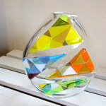 *Glass Studio BiBi*モザイク花器大＊A