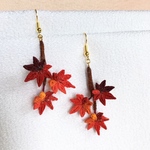小さな秋＊枝もみじ  紅葉ピアス