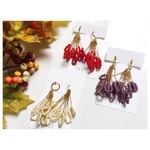 lilac ビーズピアス/イヤリング