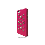 iPhone5　iPhone5S　ケース　スタッズ　ビビットピンク