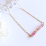 flower ショートネックレス ピンク