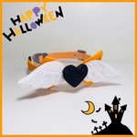 送料無料☆彡ハロウィンばーじょん可愛いがいっぱい♡天使の羽根とリボンとキラキラハート〜猫の首輪