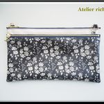 Nさまご予約品　LIBERTY&帆布　Capel　カペル　ブラック　◆　wファスナー・ビニコのクリアポケットポーチ　ご同梱あり