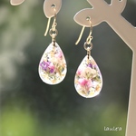 ドライフラワー 水中花 ピアス / イヤリング