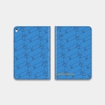 【豚と真珠】ターコイズ　手帳型タブレットケース　ipad andoroid　対応機種あり