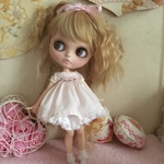 綿ローンスモッキングワンピースセットピンク