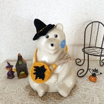 《再販》しろくま貯金箱 ハロウィン3点セット オレンジ