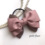 ❤︎70超え*milk cocoa×antique pink*バイカラーリボン