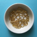 サークルのマンテル（ゴールド/18ペア）*バー15mm*アレルギー対応