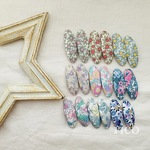 【同柄2個セット】 libertyふわもこパッチンどめ♡