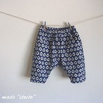 キッズサルエルパンツ　しずく　ネイビー　９０