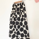 ＊BIG DOTS♪ロングティアードスカート(black)＊