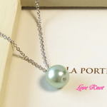 [Love Knot]チェコガラスパールの一粒ネックレス