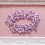 ☆受注制作☆編み花モチーフ(薄紫)