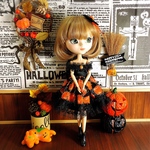 ブライス　リカちゃん  プーリップ  ハロウィン  ミニドレス