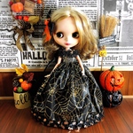 ブライス　リカちゃん  プーリップ  ハロウィン  ドレス   スパイダー