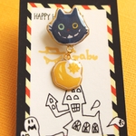 ハロウィンねこピンズ