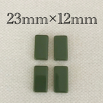 importアクリルスクエアカボション カーキ 4個入り