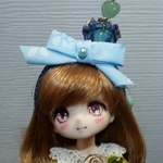 オビツ11ドール用　天然石クラウンカチューシャ　アマゾナイト