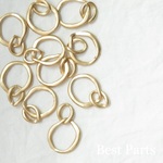 4pcs エイトリング チャーム マットゴールド