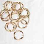 10pcs ツイストリング 16mm ゴールド