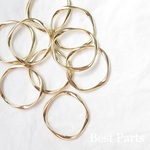 8pcs ツイストリング 32mm ゴールド