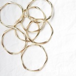 8pcs ツイストリング 43mm ゴールド