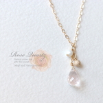 Chance 14KGF Necklaace Rose quartz/ネックレス・ローズクォーツ