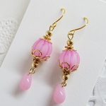 チャイナランタン ピアス 〖百桃〗