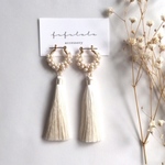 ＊Wedding/淡水パール.タッセルピアス＊