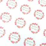 エレガント！水彩薔薇のサンキューシールB-2！48枚！名入れ可【Yuccadesign】