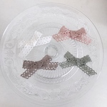 レースリボン ベビーヘアクリップ