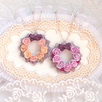 ミニミニ薔薇リース　ネックレス（ピンク）