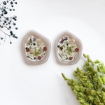 010 flower earrings ＊beige＊