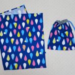 厚地ランチョンマット40×60と巾着袋　E