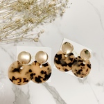 【限定価格】ゴールド× レオパードチャームピアス・イヤリング