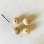 Vintage Beige White Granite 12mm Beads《754》