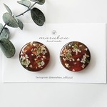 大人のべっ甲flowerピアス/イヤリング