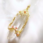 ブラジル産水晶ポイントペンダント（ワイヤージュエリー☆ワイヤーアクセサリー☆ワイヤーラッピング天然石ネックレス）
