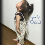 再販×9♡Natural 水玉♡楽ちん☆長〜く着れるつなぎ  90〜