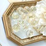 【2個セット】押し花入りガラスチャーム